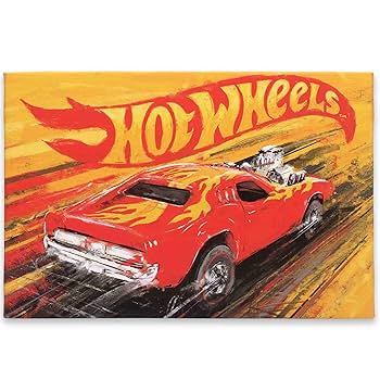 Amazon.com: Mattel Hot Wheels Red Car Gallery Wrapped Canvas
